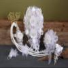 A&C Quinceaeras and more Wedding Bouquet Wedding Lasso Wedding Hair Piece 3510 (White Silver) view 2