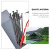 4pcs Heavy Duty Tent Nail Storage Bag Oxford Pouch for Camping Tent Pegs Includes Compact Hammer and Wind Rope Organizer Portable Outdoor Gear view 4