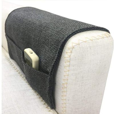 Durable Oxford Couch Sofa Armrest Organizer No-Slip Cloth Arm Chair Caddy Bedside Storage Pocket with 3 Pockets TV Remote Holder Bed Storage Bag for Cellphone Tablet Notepad Book Magazines DVD Glasses