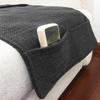 Durable Oxford Couch Sofa Armrest Organizer No-Slip Cloth Arm Chair Caddy Bedside Storage Pocket with 3 Pockets TV Remote Holder Bed Storage Bag for Cellphone Tablet Notepad Book Magazines DVD Glasses view 3