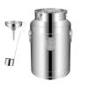 AIZYR 304 Stainless Steel Milk Can Bucket - Milk Transport Barrels Wine Pail Tote Jug Tea Canister with Wine Mention and Funnel,88l view 1