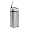 Amazon Basics Automatic Trash Can with Lid, Hands-Free, Stainless Steel, D-Shaped 80 l, 2 Bins view 3