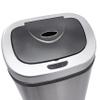 Amazon Basics Automatic Trash Can with Lid, Hands-Free, Stainless Steel, D-Shaped 80 l, 2 Bins view 4
