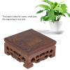 Wooden Base Collector Display, Oriental Plant Stand, Home Decor for Plant Flower for vases Office Decor(Length 8cm Width 8cm Height 3.7cm) view 3