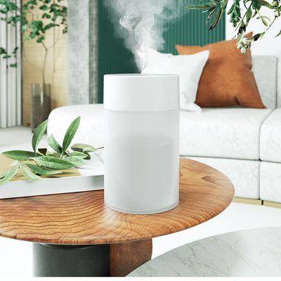 Mini Humidifier, USB Power Supply, Suitable for Study Room, Bedroom, Baby Room, Office, Car, With 7 Color LED, Air Humidifier, Can Be Used for Facial Moisturizing (White)
