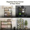 5 Tier Wire Shelving Unit Storage Rack, Metal Heavy Duty Utility Organizers, Organization Units for Products Plant Pantry, Garage, Laundry Racks Durable Shelf Stand,14"W x 30"L x 60"H, Black view 4