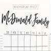 Family Wall Calendar, Personalized Family Calendar, Acrylic Calendar, 2023 Calendar view 4