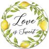 2-Inch Round - Lemon Favor Stickers - Set of 40 (Love is Sweet) view 1
