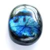 MOKACRYSTAL 90g-110g Natural Raw Rock Flashy Blue Fire Labradorite Crystal Polished Palm Stone 1pc view 1