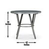 Steve Silver Co Portland Table, 42" L x 42" W x 36" H, Constructed of Durable Iron view 2