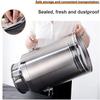 MNSSRN 304 Stainless Steel Airtight Tank, Tea Caddy, Thickened Milk Barrel, Wine Barrel, Edible Peanut Oil Barrel, Airtight Holding Tank, Portable Fermentation Barrel with Sealed Lid, Heavy Duty,3L view 3