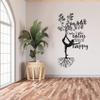 Learn To Be Calm Meditation Quotes Yoga Exercise Relax Fitness Quote Wall Sticker Art Decal for Girls Boys Room Rooms Bedroom Gym House Home Decor Stickers Walls Art Vinyl Decoration Size (30x27 inch) view 1