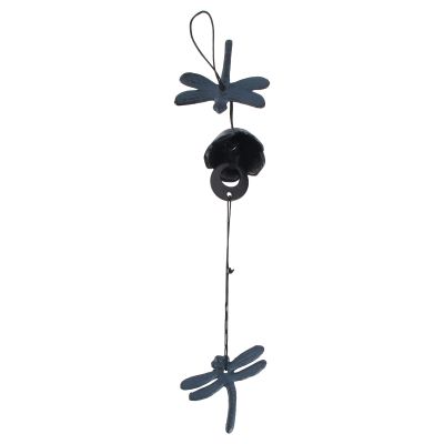 1pc Dragonfly Japanese Style Iron Wind Bell Pendant Unique Cast Iron Metal Handicraft for Home and Garden Decoration Vivid and Design