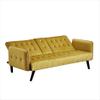 Container Furniture Direct Mid-Century Modern Velvet Uphostered Sofabed, Gilded Gold view 1