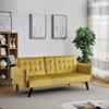 Container Furniture Direct Mid-Century Modern Velvet Uphostered Sofabed, Gilded Gold view 2