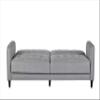 Container Furniture Direct Modern Fabric Convertible Tufted Sleeper Sofa, 81", Silverish Grey view 3