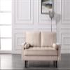 Container Furniture Direct Womble Modern Velvet Upholstered Living Room Diamond Tufted Chesterfield with Gleaming Nailheads, Loveseat, Sofa, Biscuit view 2
