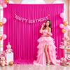 10x10 Fuchsia Backdrop Curtain for Parties Birthday Party Wrinkle Free Hot Pink Photo Curtains Backdrop Drapes Fabric Decoration for Wedding 5ft x 10ft,2 Panels view 1