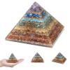 55mm orgone pyramid amazonite protection crystals reiki supplies healing stones, organite pyramid for good luck gift for women men gemstone crystal chakra charm orgone generator orgonite collection view 1