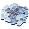 Crocon rectangle shape gemstone runes with Elder Futhark Alphabet Engraved |25 pcs rune set |Crystal Divination Healing Chakra Reiki set| with a pouch|Size: 20-25mm (Opalite rune) view 1