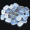 Crocon rectangle shape gemstone runes with Elder Futhark Alphabet Engraved |25 pcs rune set |Crystal Divination Healing Chakra Reiki set| with a pouch|Size: 20-25mm (Opalite rune) view 2