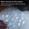 Crocon rectangle shape gemstone runes with Elder Futhark Alphabet Engraved |25 pcs rune set |Crystal Divination Healing Chakra Reiki set| with a pouch|Size: 20-25mm (Opalite rune) view 4