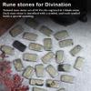 Crocon Golden Pyrite Rectangle Shape Gemstone Runes with Elder Futhark Alphabet Engraved 25 pcs Rune Set Crystal Divination Healing Chakra Reiki Runes Set with a Pouch Size : 20-25mm view 4