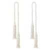 2Pcs Curtain Tiebacks Ropes Tassel Holdbacks Handmade Cotton Rope Window Curtain Buckle Clip Holder Boho Macrame Drapery Tie-Backs Ropes Decorative Rope Curtains Ties for Home Office Dorm Patio view 4