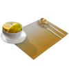 Greeeen Placemats Set of 6 Gradient Color Gray to Mustard Yellow Heat Resistant Place Mat for Dining Table Washable Burlap Cotton Table Mats view 3