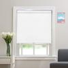 Blackout Cordless Roller Blinds and Shades for Windows - Safety Spring Roller Shades - Cordless Privacy Room Darkening [White 100% Blackout,70 1/2" W x 76" H] - Custom Made view 1