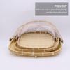 Cabilock 1pc Handmade Woven Picnic Basket Net Cover Fruit Storage for Outdoor Use and Design for Food and Bread Organization view 4