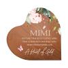 LifeSong Milestones Personalized Solid Wood Heart Decoration Favors for Grandparents Unique Home Decor Housewarming Gift from Daughter Son Niece Nephew 5x5.75 Mimi, A Heart of Gold (Cherry) view 1