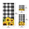 ALAZA Sunflower Towel Bathroom Sets White Black Buffalo Plaid 1 Bath Towel 1 Hand Towel 1 Washcloth Soft Highly Absorbent Decorative Towels for Beach Gym Spa, Buffalo Plaid Kitchen Decor view 3