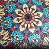 2021 Round Carpet European National Style Balcony Living Room Carpet Bedroom Mat Yellow 70x70cm view 2