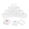BENECREAT 36PCS White Gemstone Display Box Mini Square Acrylic Jewelry Box Container 1.2x1.2x0.6 with Clear Top Lids and Sponge for Festival Gems,Jewelry Packing view 1