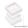 BENECREAT 36PCS White Gemstone Display Box Mini Square Acrylic Jewelry Box Container 1.2x1.2x0.6 with Clear Top Lids and Sponge for Festival Gems,Jewelry Packing view 4