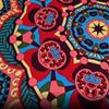 2021 National Wind Retro Mandala Round Carpet European Classical Balcony Coffee Table Hanging Basket Living Room Decoration Floor Mat Black 90x90cm view 3