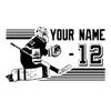 Personalized Hockey Goalie Player Wall Decal - Choose Your Name and Number Custom Player Jerseys Sport Vinyl Sticker Decor Kids Bedroom Des-3 (22x40 in) view 1