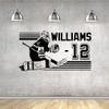 Personalized Hockey Goalie Player Wall Decal - Choose Your Name and Number Custom Player Jerseys Sport Vinyl Sticker Decor Kids Bedroom Des-3 (22x40 in) view 3
