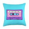 90s R&B Vibes Only Cassette Tape Nineties RnB Hip Hop Soul Throw Pillow view 1
