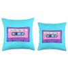 90s R&B Vibes Only Cassette Tape Nineties RnB Hip Hop Soul Throw Pillow view 3
