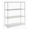 Nexel 5 Tier Chrome Wire Shelving Starter Unit, 54" W x 24" D x 63" H view 1