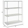 Nexel 5 Tier Chrome Wire Shelving Starter Unit, 54" W x 24" D x 63" H view 2