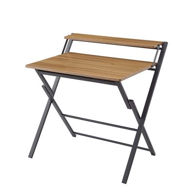 Ball & Cast Folding Computer Desk Foldable Laptop Table 2 Tiers, 32 x 1.5 x 40.25 inch (Wx D x H, Natural