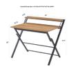 Ball & Cast Folding Computer Desk Foldable Laptop Table 2 Tiers, 32 x 1.5 x 40.25 inch (Wx D x H, Natural view 3