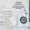 YOKIKI Vinyl Phrase Decals Laundry Room PVC Wall Decals Home Decor for Living Room Bedroom Sticker Wall Mural view 2