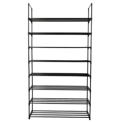 8-Tier Metal Shoe Rack, Stackable Tower Shoe Storage Organizer Metal Cabinet Durable Multifunctional Shelf for Living Room, Entryway