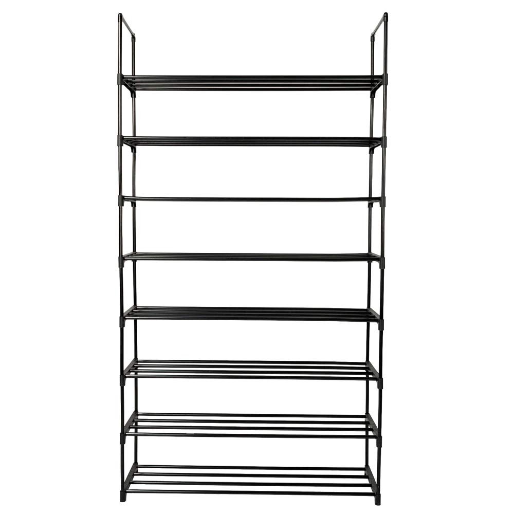 8-Tier Metal Shoe Rack, Stackable Tower Shoe Storage Organizer Metal Cabinet Durable Multifunctional Shelf for Living Room, Entryway