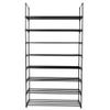 8-Tier Metal Shoe Rack, Stackable Tower Shoe Storage Organizer Metal Cabinet Durable Multifunctional Shelf for Living Room, Entryway view 1