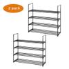 8-Tier Metal Shoe Rack, Stackable Tower Shoe Storage Organizer Metal Cabinet Durable Multifunctional Shelf for Living Room, Entryway view 4